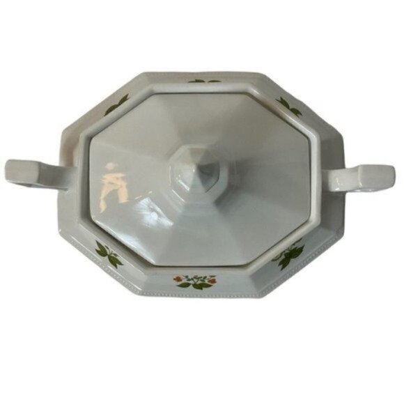 Heritage Posy By Johnson Brothers Covered Vegetable Dish With Handles England - Picture 8 of 14